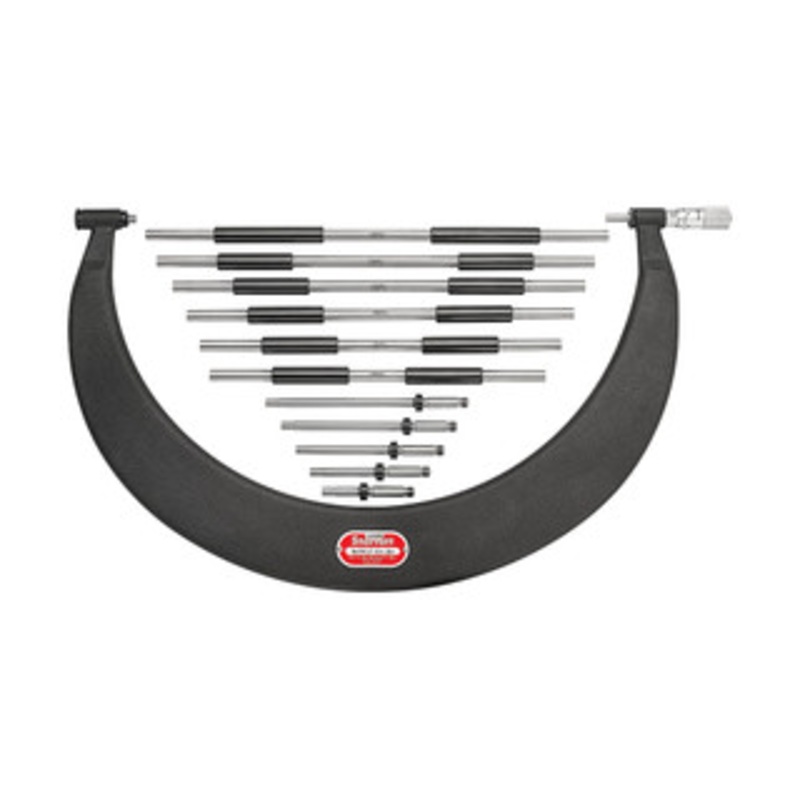 Starrett Tubular Bow Type Interchangeable Anvil Micrometer Set, 12-18, EDP 52994 – 724LZ-18