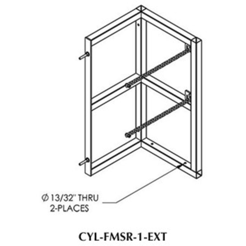 Vestil Single Cylinder Extention Barricade Rack – CYL-FMSR-1-EXT