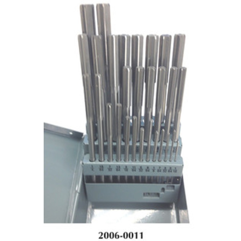 Precise 29 Piece 1/16-1/2 x 64ths High Speed Steel Chucking Reamer Set – 2006-0011