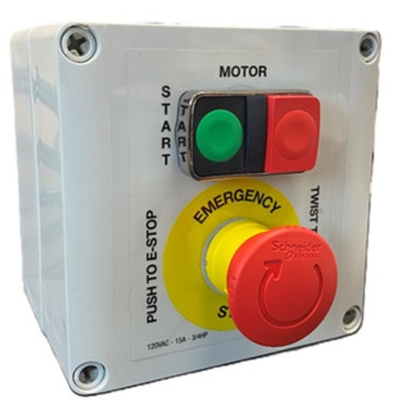 Rockford Single-Phase Starter With Self-Latching Emergency-Stop Button, 1/2 HP Max – CSF082