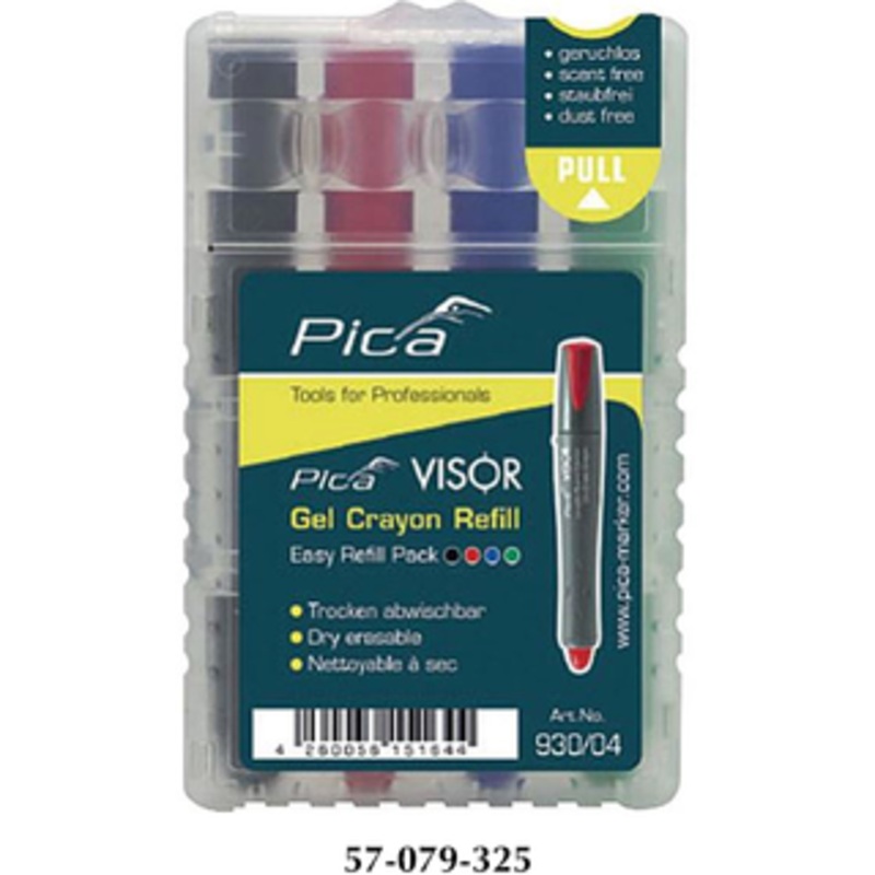 Pica VISOR Mixed (Black, Red, Blue, Green) DRY ERASE Refills – 930/04