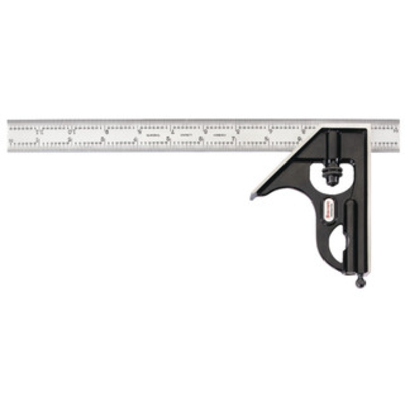 Starrett 12 Combination Square with Square Head and SLC, EDP 66897 – C33H-12-4R-SLC