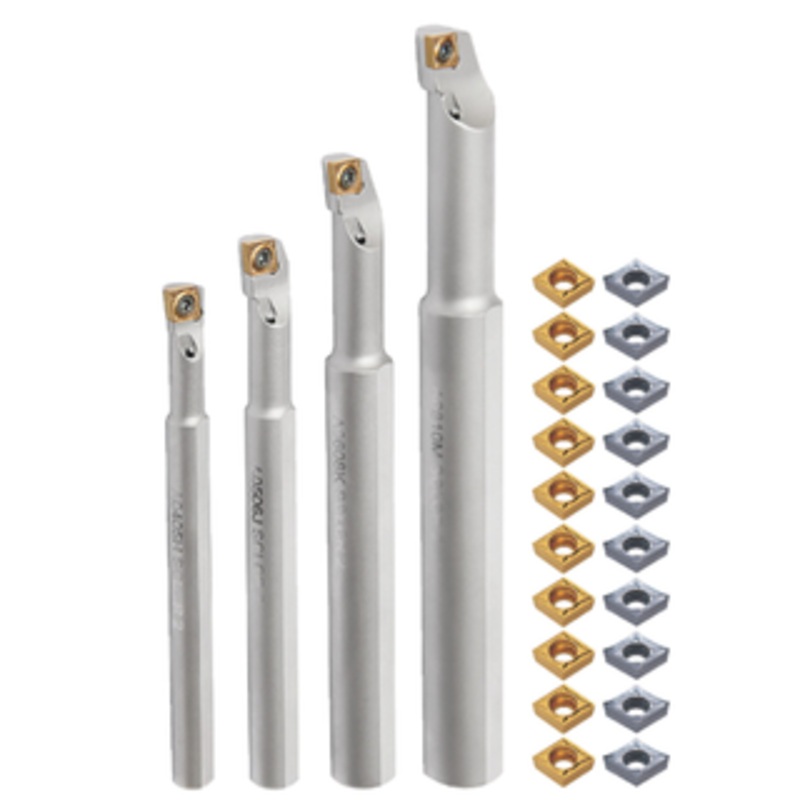 Terra Carbide SCLC_ Boring Bar Set (5/16, 3/8, 1/2, & 5/8) (10) CCMT2(1.5)1-MP1 CT25M AKUMA Inserts, (10) AK H01 KORLOY Inserts