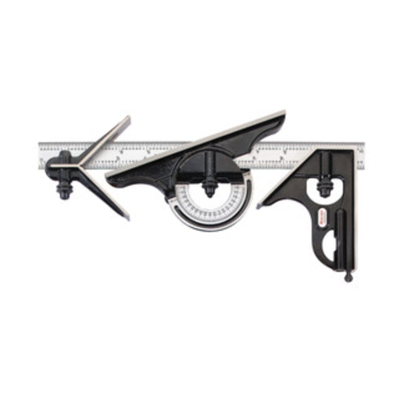Starrett 12 Combination Set with Square, Center and Reversible Protractor Head and Blade, EDP 51542 – 434-12-4R