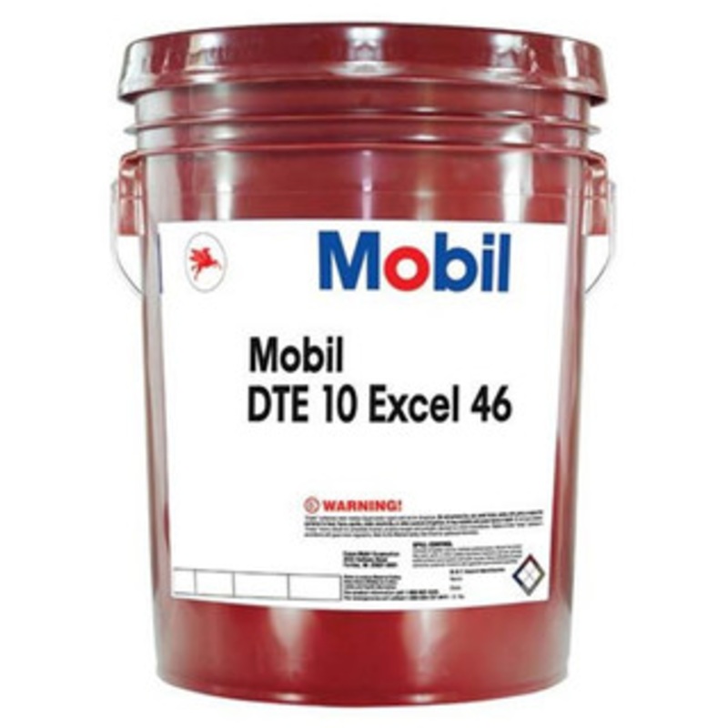 Mobil DTE 10 Excel Hydraulic Fluid #106128, ISO Grade 46, 5 Gallon