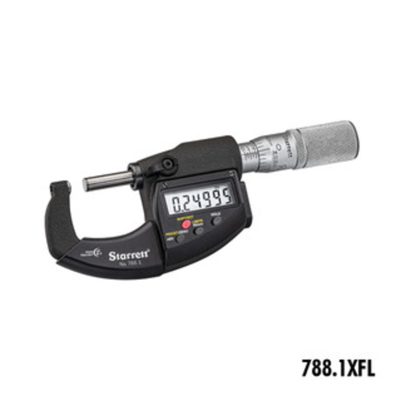 Starrett 788.1 Electronic Micrometers with Rounded Anvil and Output