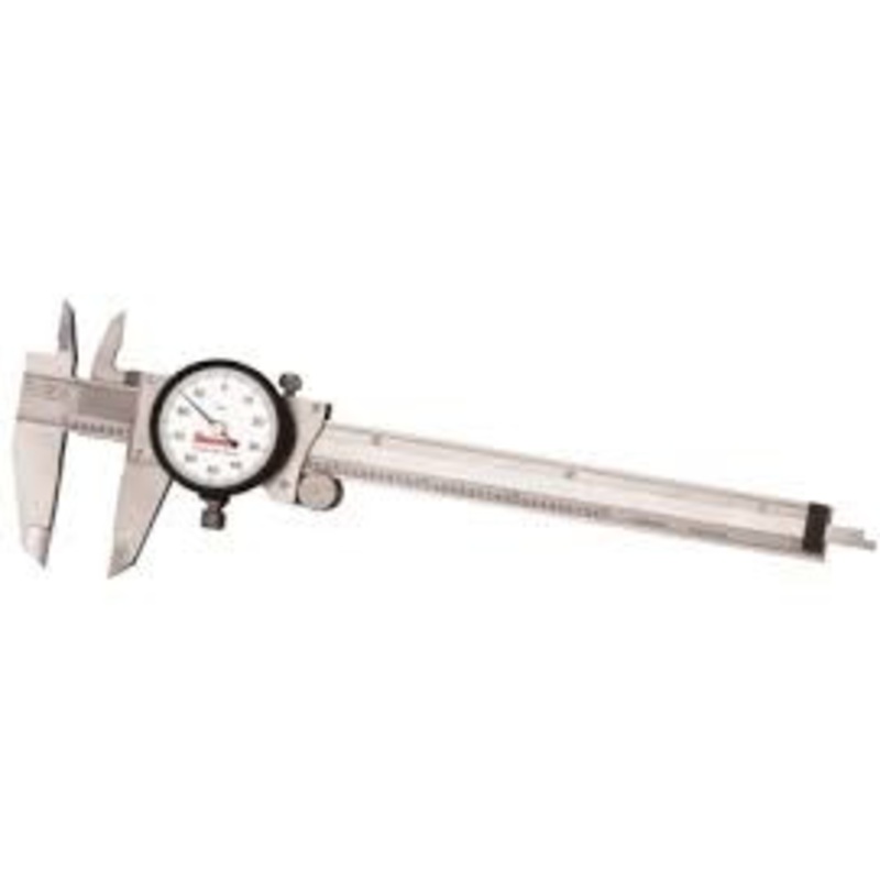 Starrett Dial Caliper, 0-6 White Face, 64514 – 120A-6-SLC