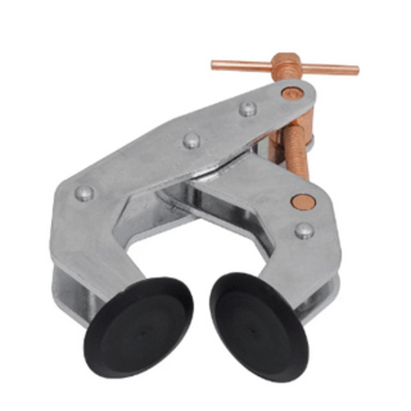 Kant Twist Cantilever Clamp, No-Mar Round Flat-Pad Jaws, 2-1/2 Jaw Capacity – K025TPD