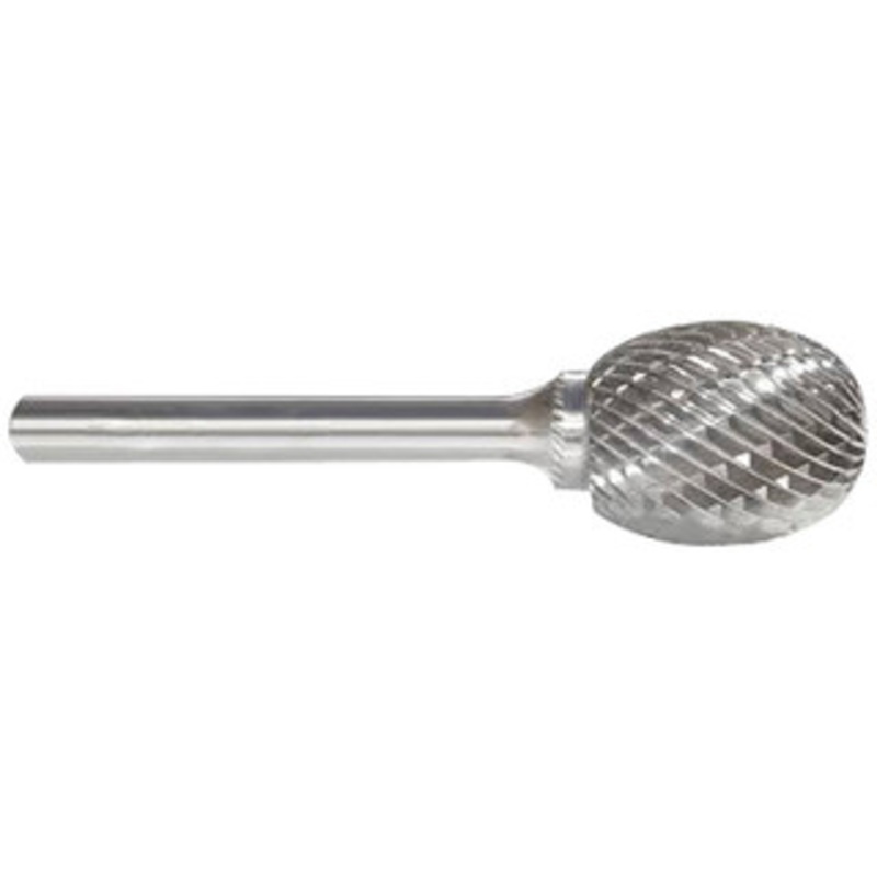 Precise SE-5, 1/2 Cut Diameter, 7/8 Cut Length, Egg Shape Carbide Burr – 3000-0135