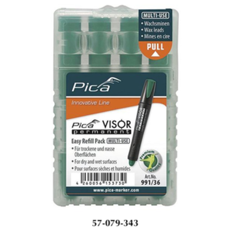 Pica VISOR Green Permanent Multi-Use Refills – 991/36