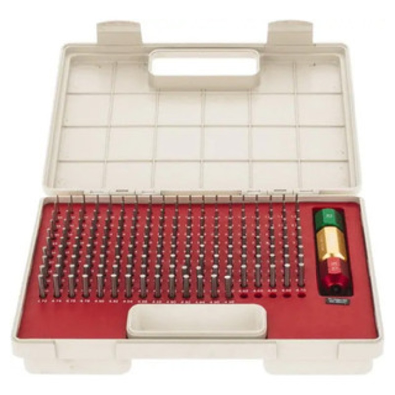 SPI Class ZZ Pin Gage Set, Metric, Steel, Plus Tolerance, 1.3 – 4.98mm Range, 185 Pieces – 22-189-5