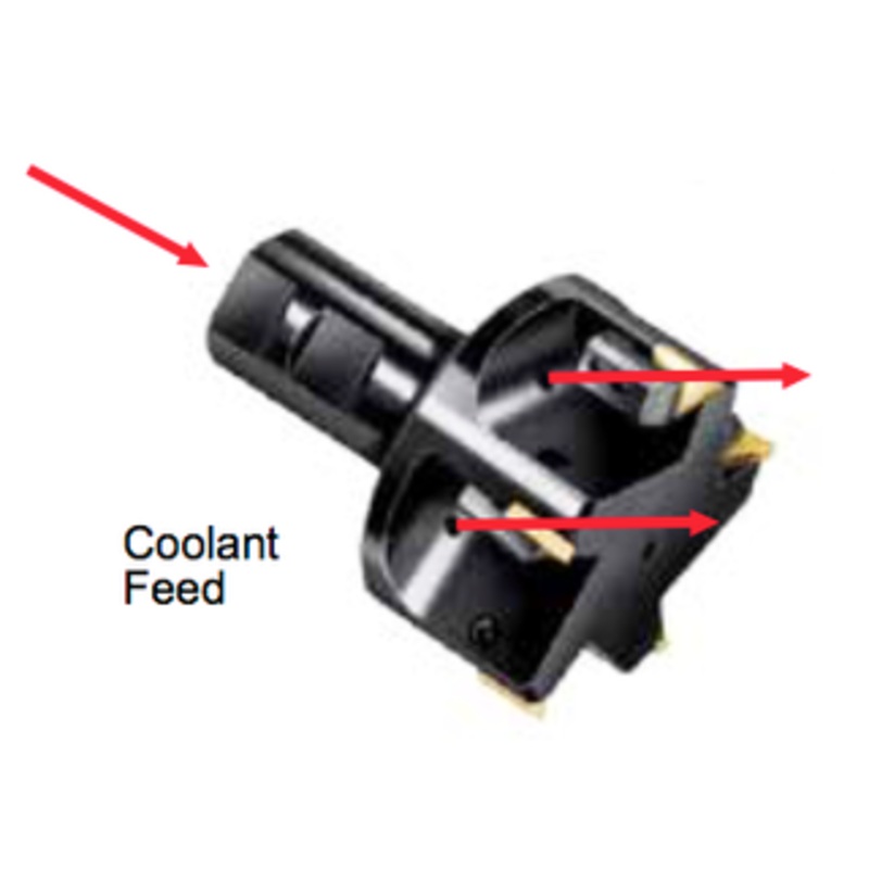 APT Coolant Fed Tri-Dex Indexable End Mills