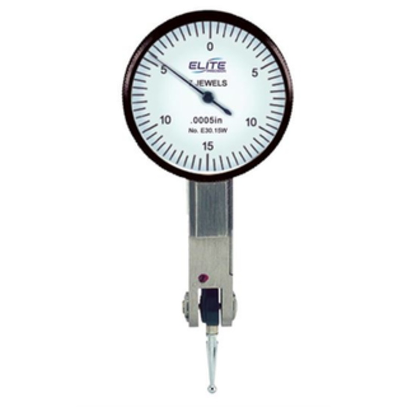 Elite Precision Certified White Dial Test Indicator Set, .030 Travel – E30.15W