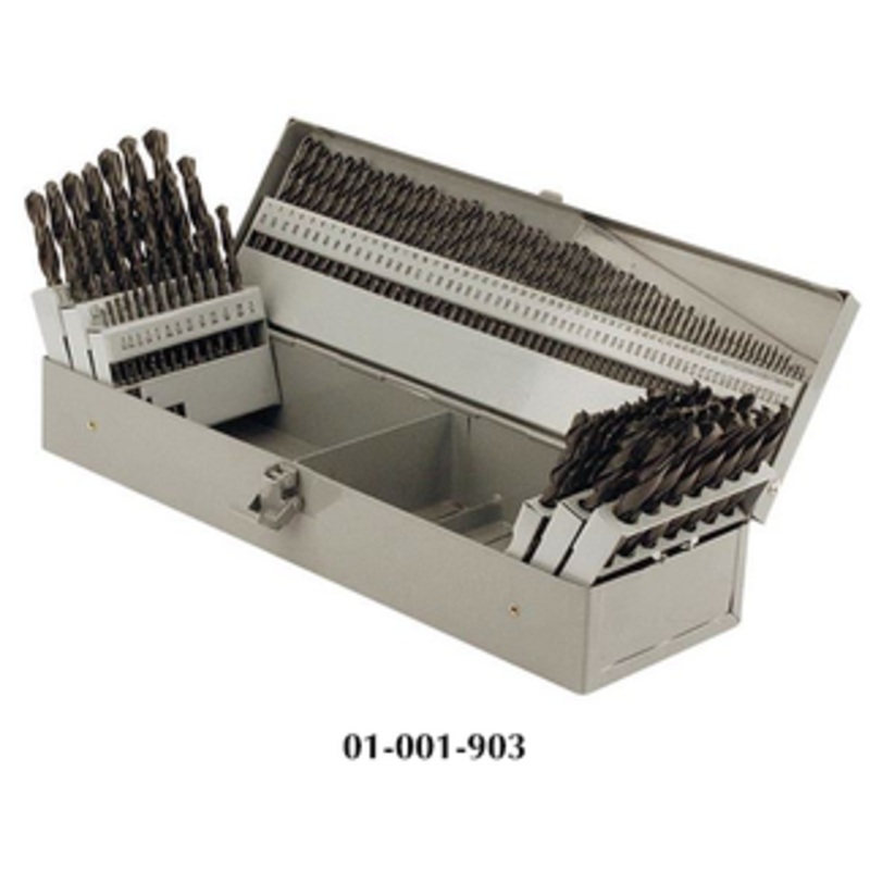 Precise 115 Piece 3 In 1 Combination Jobbers Length Twist Drill Sets