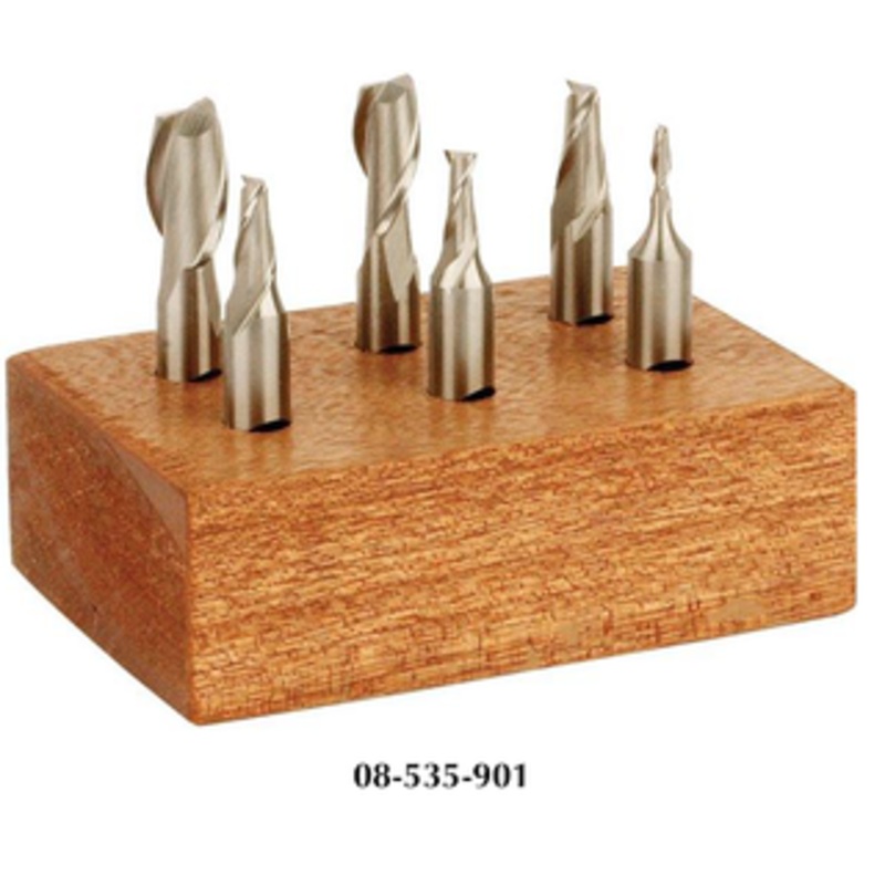 Precise 6 Piece HSS or M42 Cobalt Metric Single End Mill Sets