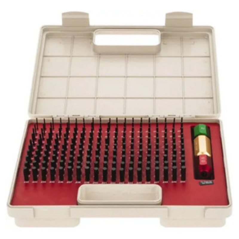 SPI Class ZZ Pin Gage Set, Inch, Black Oxide Coated Steel, Plus Tolerance, 0.061 – 0.250 Range, 190 Pieces – 22-171-3