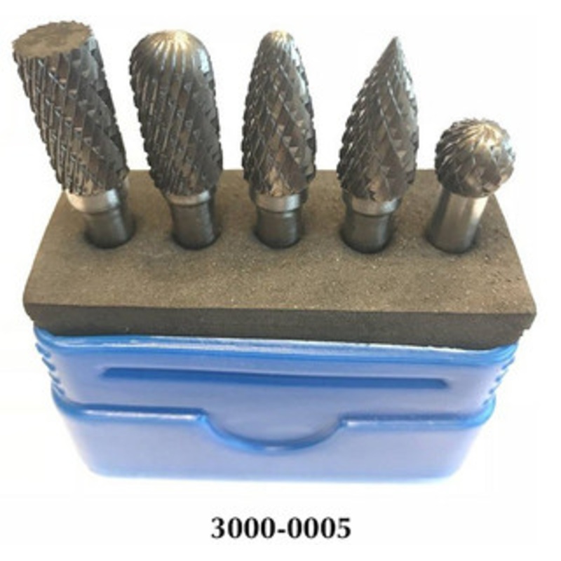 Precise 1/4 Shank Double Cut Carbide Burr Sets