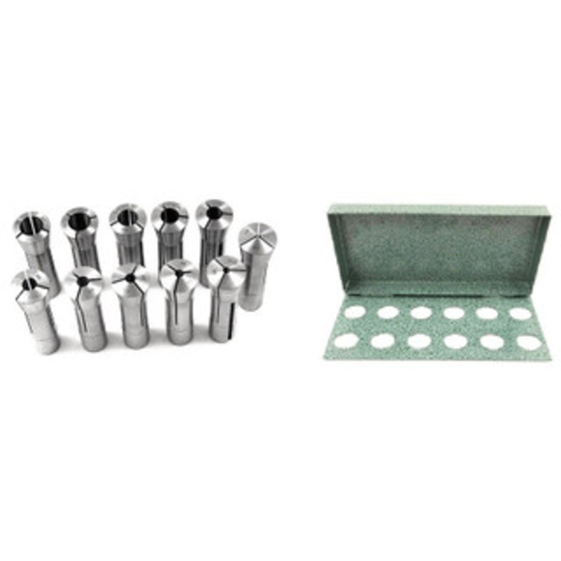Precise 11 Piece R8 Collet Set & 12 Piece Collet Rack – 4951-0008