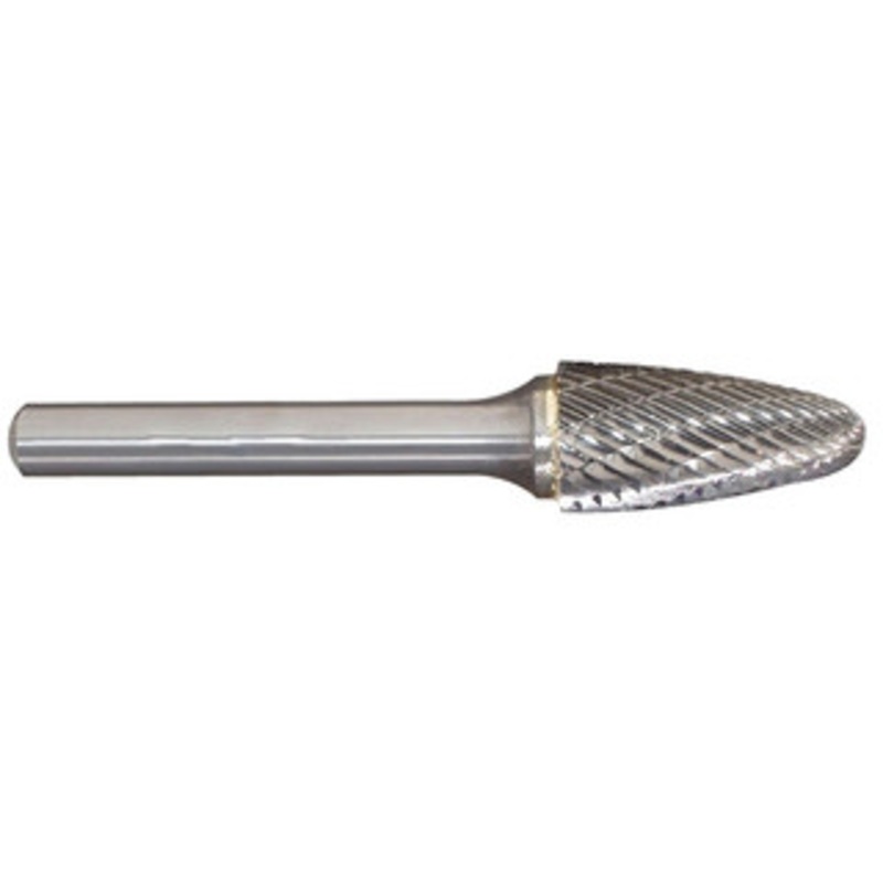 Precise SF-7, 3/4 Cut Diameter, 1 Cut Length, Round Nose Tree Shape Carbide Burr – 3000-0147