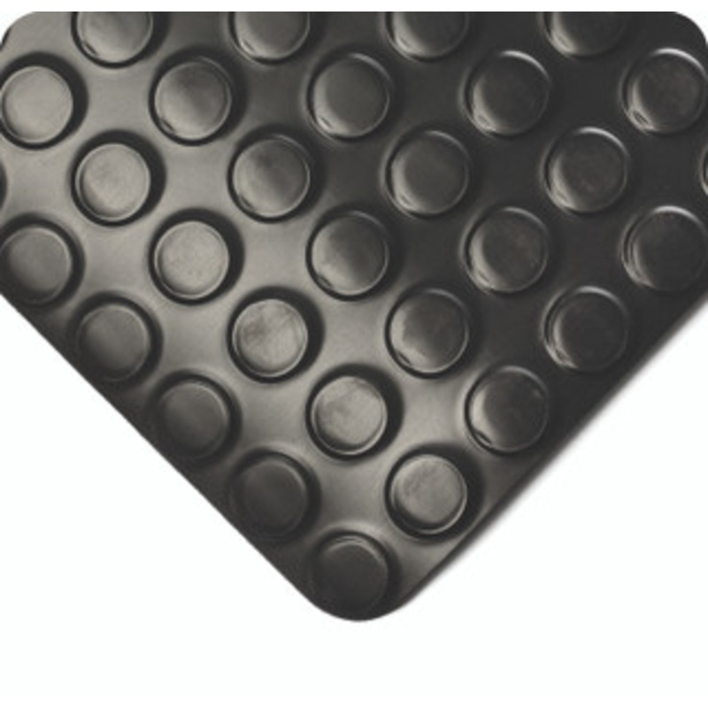 Wearwell Radial Runners, Black, 1/8in Thick x 4ft Width