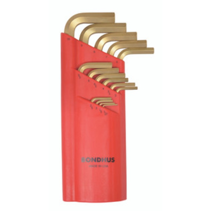 Bondhus 15 Piece 14K GoldGuard Gold Plate Balldriver L-Wrench Set 38095