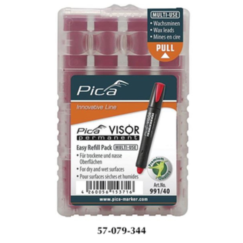 Pica VISOR Red Permanent Multi-Use Refills – 991/40