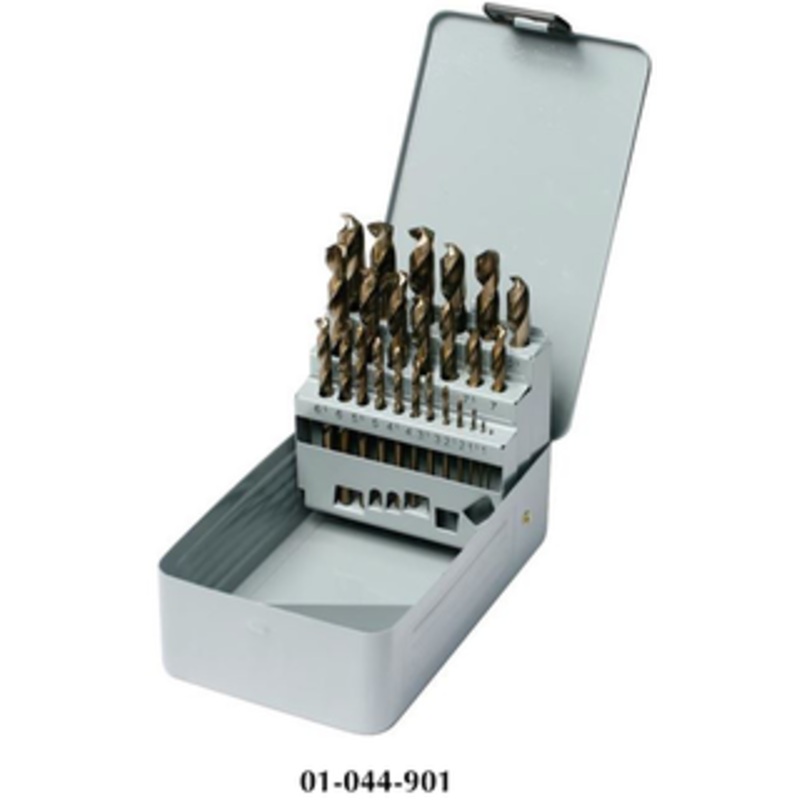 Precise 25 Piece Cobalt 1mm to 13mm by .50mm Metric Jobbers Length Twist Drill Set – A395-CO