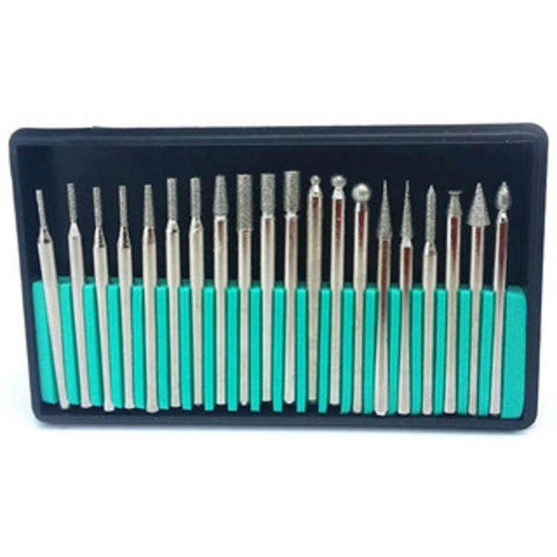 Precise 20 Piece Diamond Pin Set with 1/8 Shank – 3000-0049