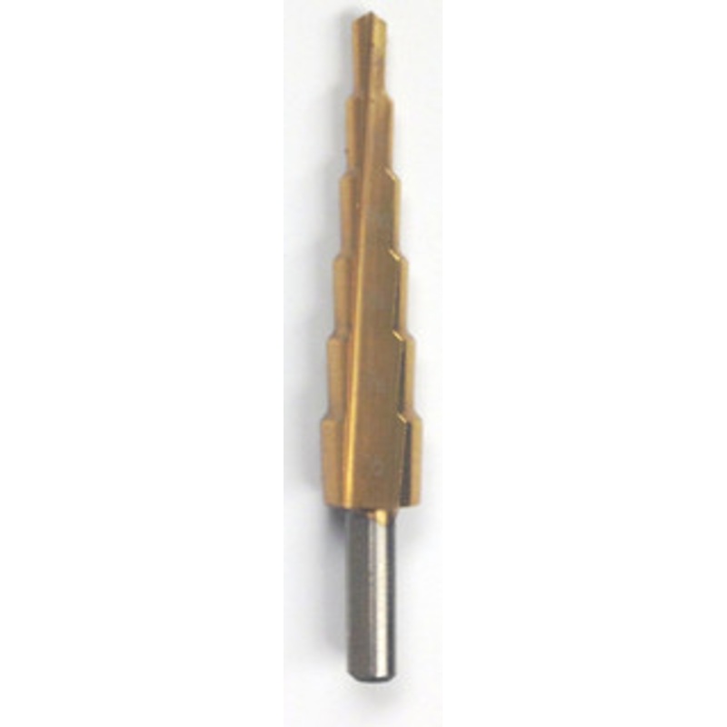 Precise 3/16-1/2 x 1/16 Hole Range, TiN Coated Step Drill w/6 Steps – 5000-0501