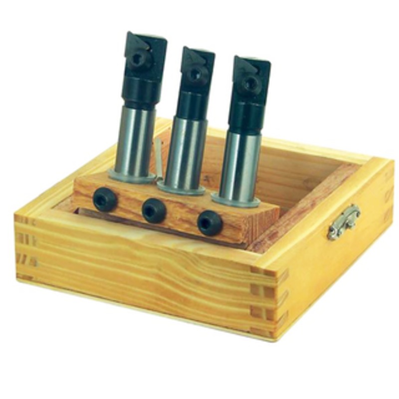Precise Tri-Dex 3 Piece 90 Mini Indexable End Mill Set w/ 10 Inserts Included