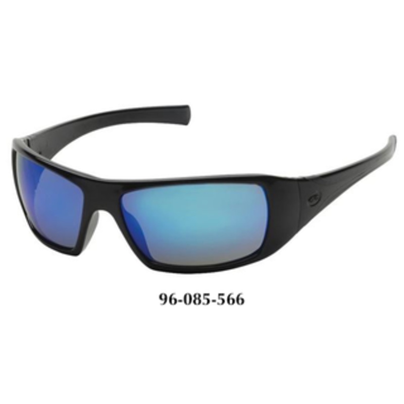 Pyramex Goliath Black Frame, Ice Blue Mirror Lens Safety Glasses SB5665D