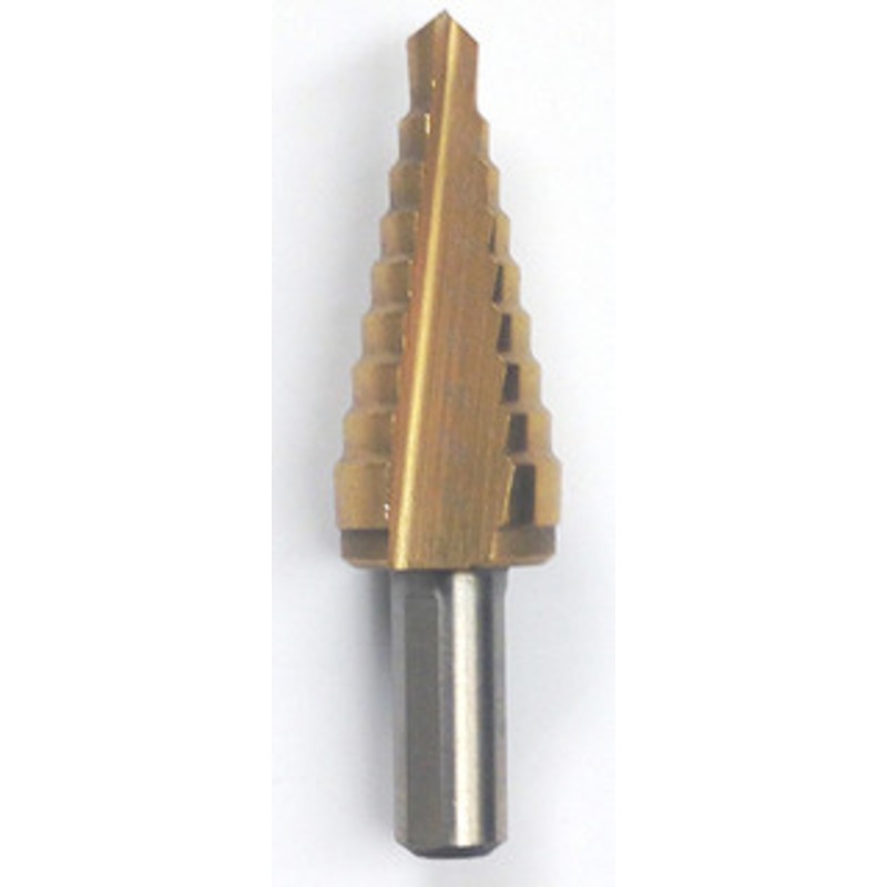 Precise 1/4-3/4 x 1/16 Hole Range, TiN Coated Step Drill w/9 Steps – 5000-0750