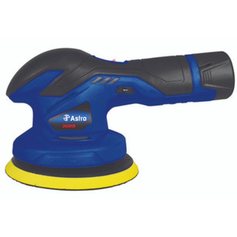 Astro Pneumatic 12V Cordless Variable Speed Palm Polisher w/2 Batteries – AST-3026