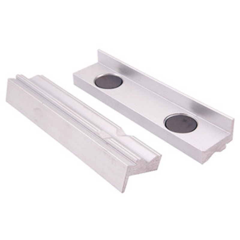 Precise 5 x 1-1/8 Aluminum Soft Prism-Face Vise Jaws with Magnet – 3900-2265