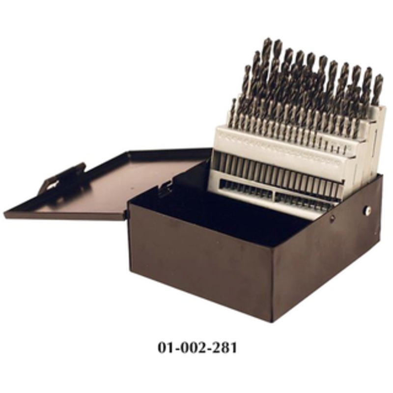 Precise 60 Piece #1 to #60 Jobbers Length Twist Drill Sets