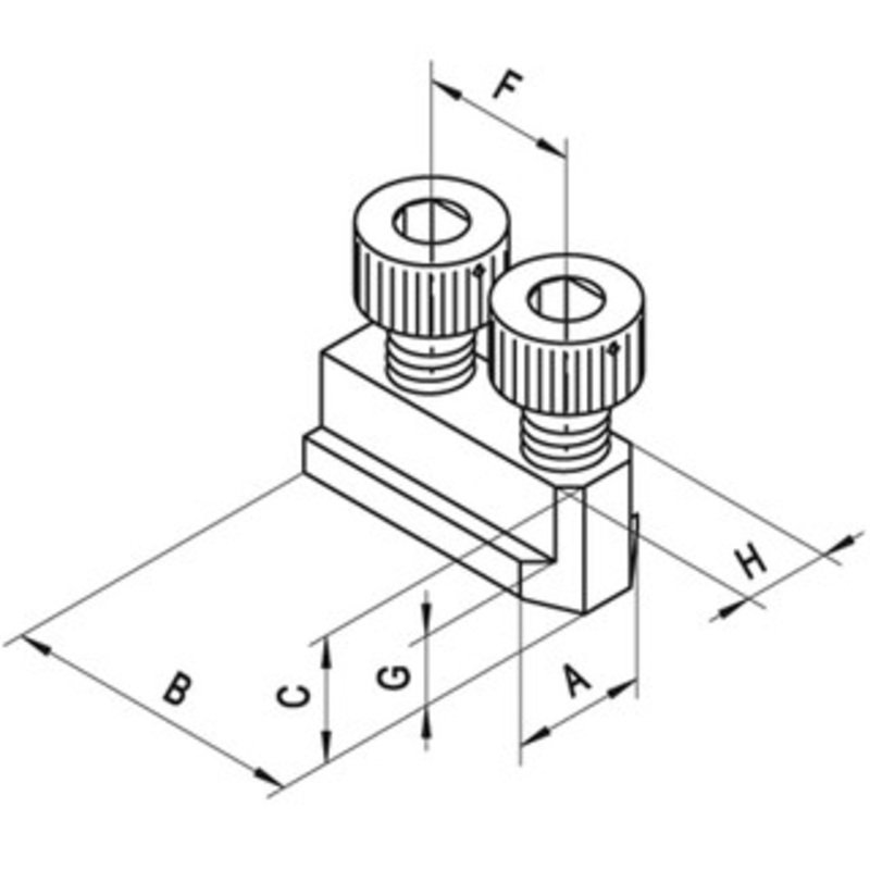 TMX T-nut for 6 inch Power Chuck, 3-780 or 3-781 series – 3-789-906