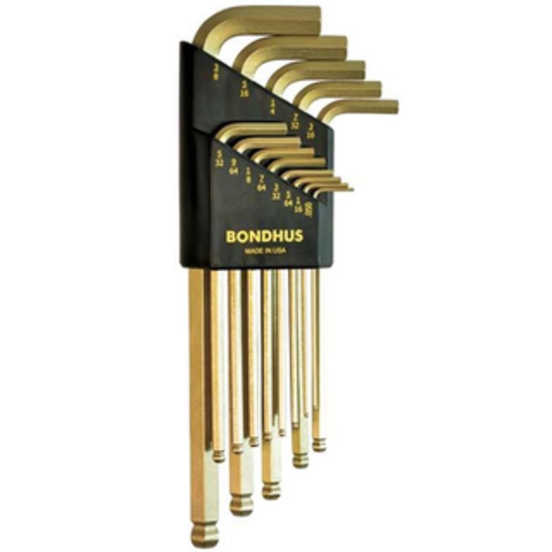 Bondhus 14K GoldGuard Gold Plate Balldriver L-Wrench Sets