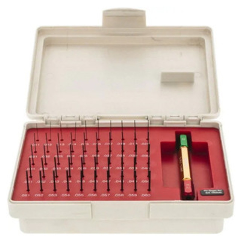 SPI Class ZZ Pin Gage Set, Inch, Black Oxide Coated Steel, Plus Tolerance, 0.011 – 0.060 Range, 50 Pieces – 22-170-5