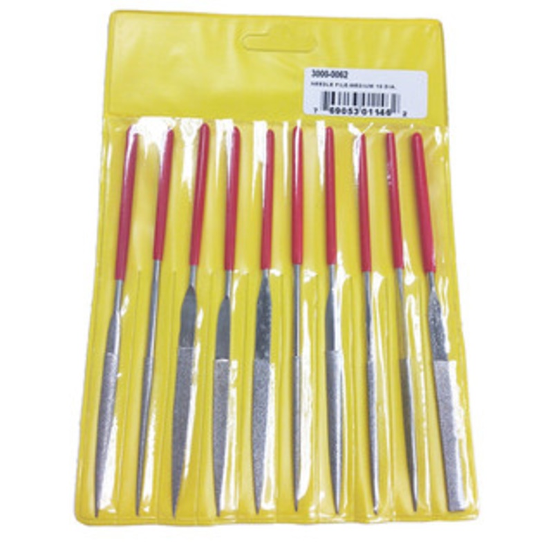 Precise 10 Piece Medium Coarse Diamond Needle File Set – 3000-0062