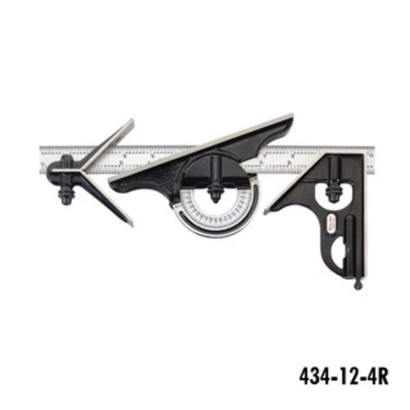 Starrett 434, 435 Combination Square with Center and Reversible Protractor Heads