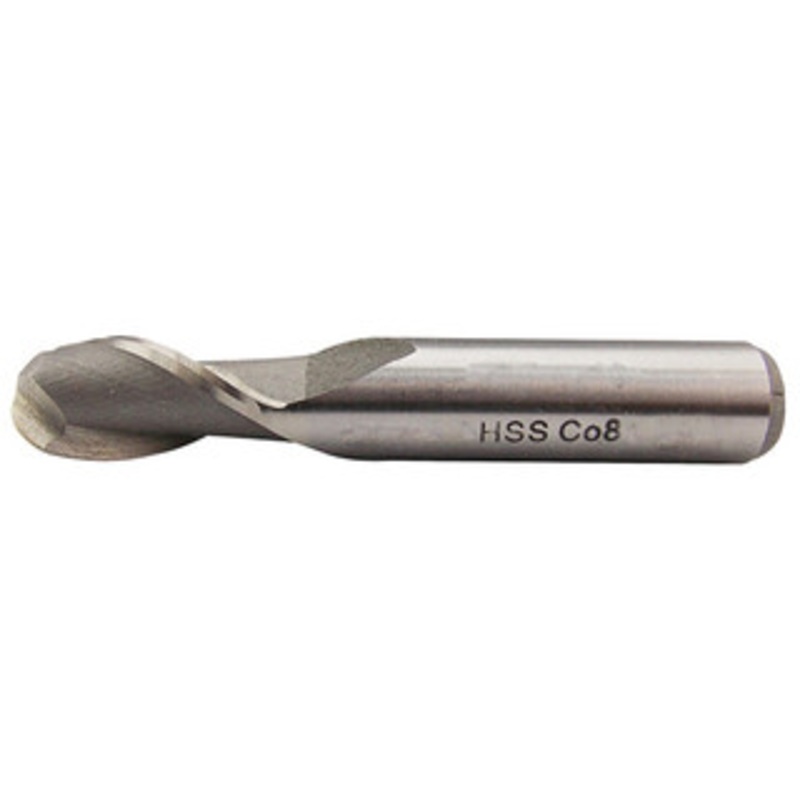 Precise 2 Flute M42 Cobalt Single End Ball End Mills
