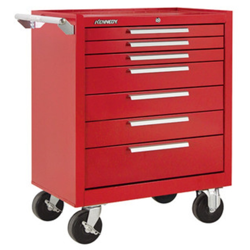 Kennedy K1800 27 7-Drawer Roller Cabinet, Industrial Red – 277XR