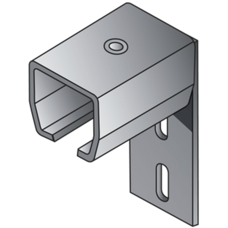 Steiner Wall End (Down), Wall Mount Bracket For Adjust-A-Wall Track & Roller System, 2.25 x 2 x 4 – 44401
