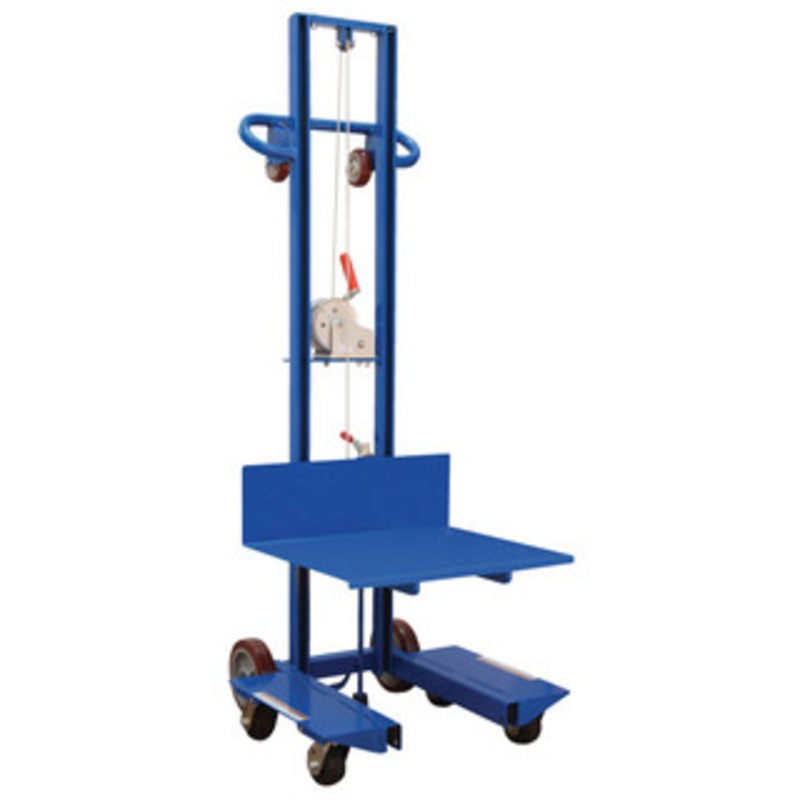 Vestil Lite Load Lift, Steel, 24 x 20 Platform, 6-1/8 to 60 Service Range, Winch Operation – LLW-242060-4SFL