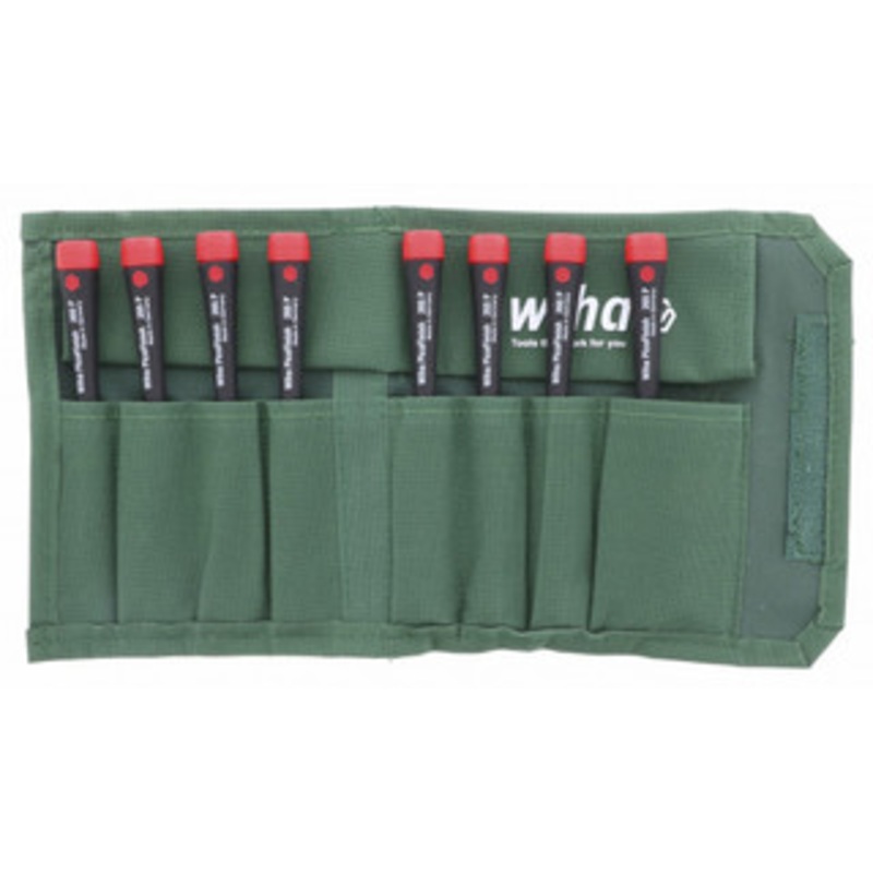 Wiha PicoFinish Precision Metric Nut Driver 8 Piece Set in Canvas Pouch – 26596