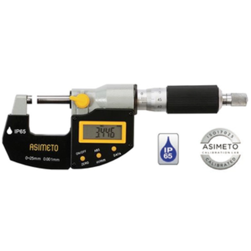 Asimeto IP65 Digital Outside Micrometer 5-6/125-150mm Range – 7105065