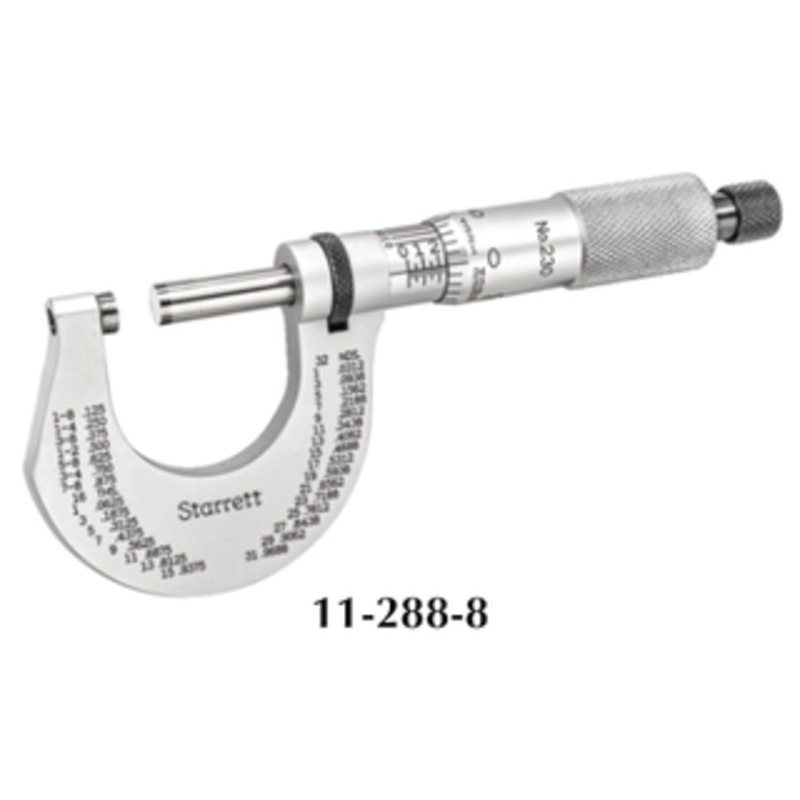 Starrett Micrometers-Outside