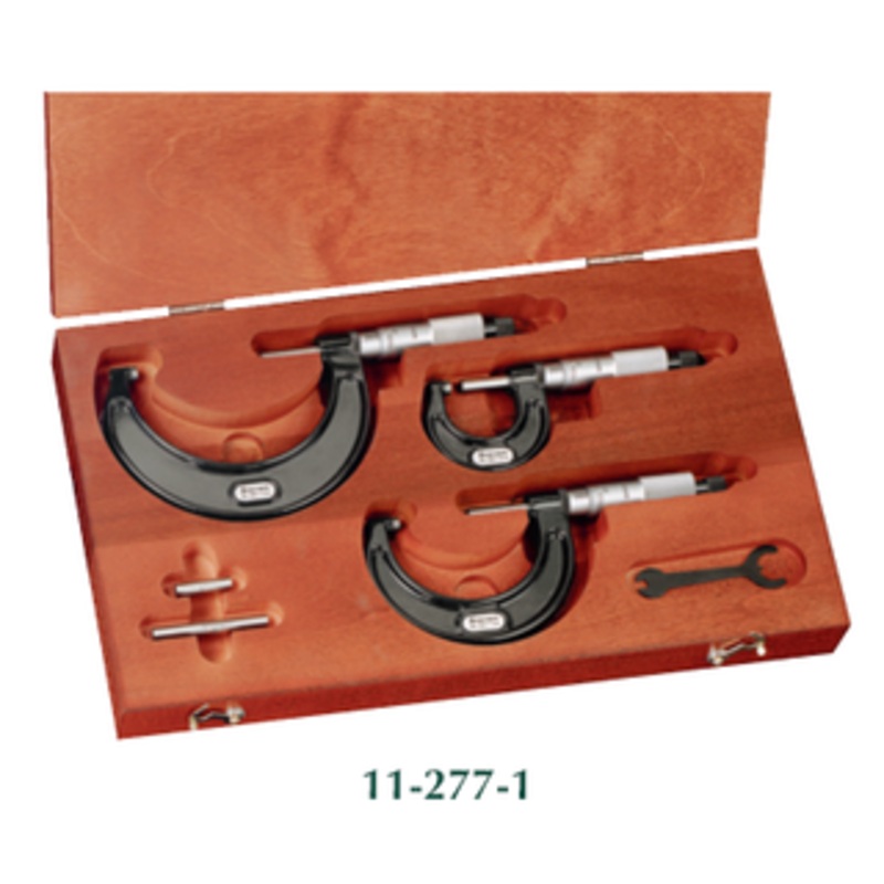 Starrett Series 436 0-3 Outside Micrometer Set ST436.1AXRLZ – 11-277-1
