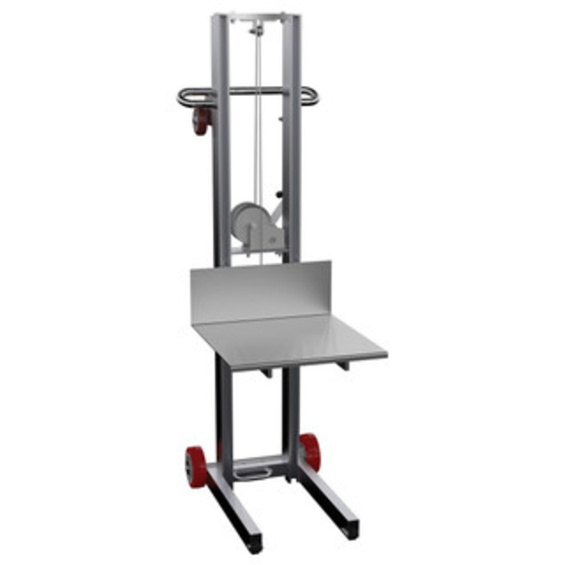 Vestil Lite Load Lift, Aluminum, 20 x 20 Platform, 3-1/8 to 58 Service Range, Winch Operation – ALLW-2020-FW