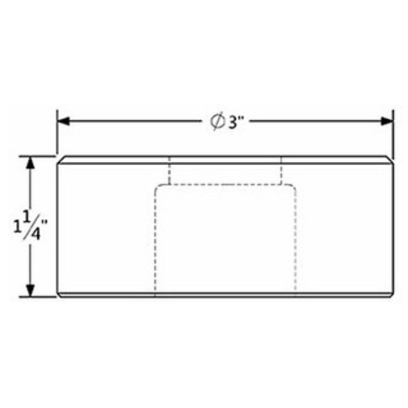 422 Oblong Die with 2 Whistle Spots – 422OB